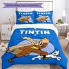 Juego de Ropa de Cama de 3 Piezas Las Aventuras de Tintín Cierre de Funda Nórdica Incluye 1 Funda Nórdica y 2 Fundas de Almohada, Suave y Cómodo para Todas las Estaciones.