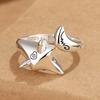 925 Sterling Silver Fox Ring Adjustable Simplicity Fashion Exquisite for Women Wedding Jewelry Accessories Gifts Wholesale
