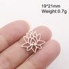 Dawapara Lotus Flower Charm for Jewelry Making Yoga Buddhist Mandala OM Lotus Pendant Accessories Stainless Steel Jewelry