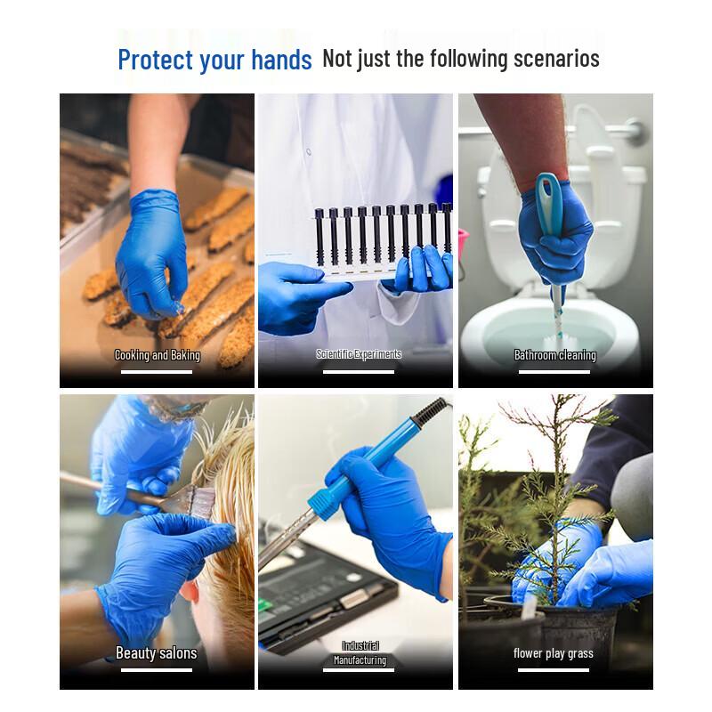 Aimas Heavy-Duty Disposable Nitrile Gloves