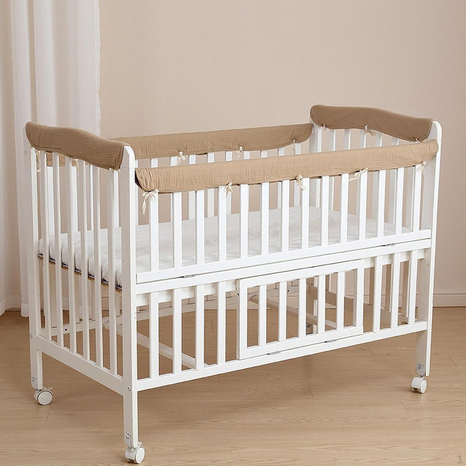 4 шт. чехлы на бортики детской кроватки для малышей младенцев новорожденных зеленый Khaki