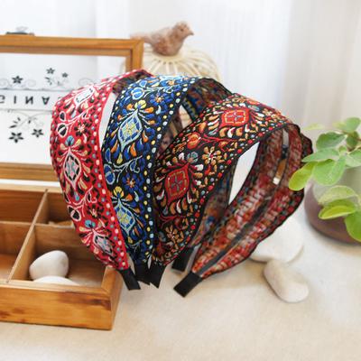 Mode Stickerei Haarband Frauen Haar Kopf Hoop Süße Mädchen Haar Stirnband