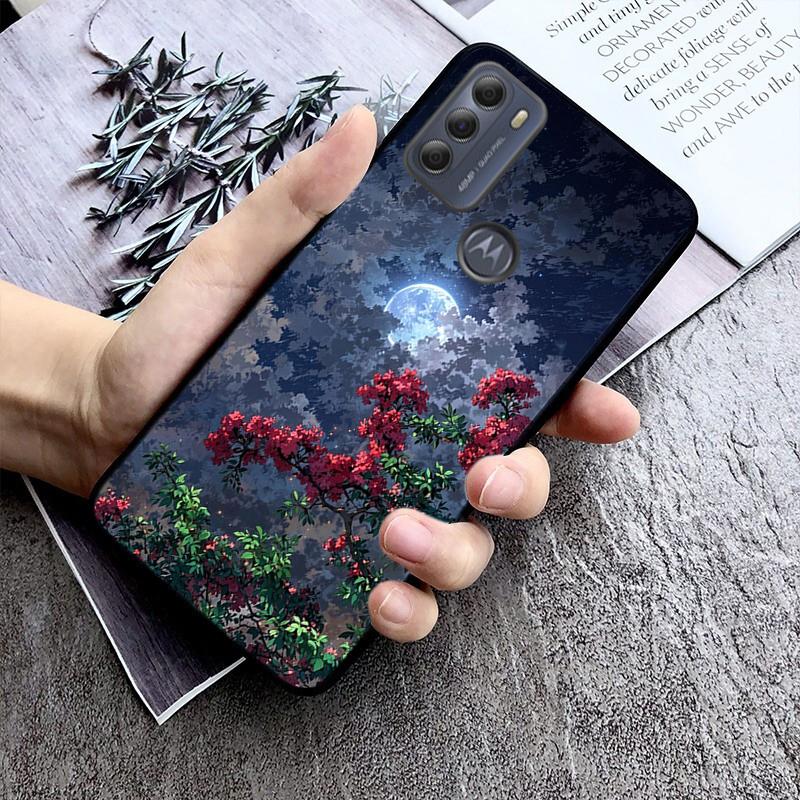 Clound Moon Star Night PhoneCase For Motorola Moto G85 G55 G05 G14 G75 G31 G50 G10 G20 G30 G60 G13 G32 G84 G54 G53 G72 G24 Power