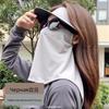 Sun Hat with Face Mask and Neck Cover, UV Protection Breathable for Women Summer