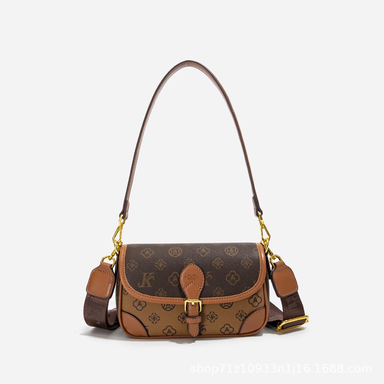 

Baguette printed shoulder bag 2025 new women s premium underarm retro versatile fashion messenger bag simple small bag