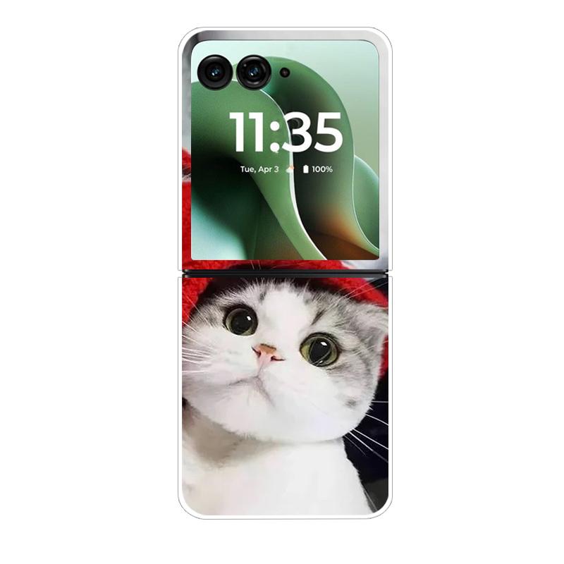 Modne Przezroczyste Etui Na Telefon Dla Motorola Razr 40 50Ultra Razr 60 Ultra Ochronne Etui Dla Razr40 Razr50 Przezroczysta Twarda Powłoka PC