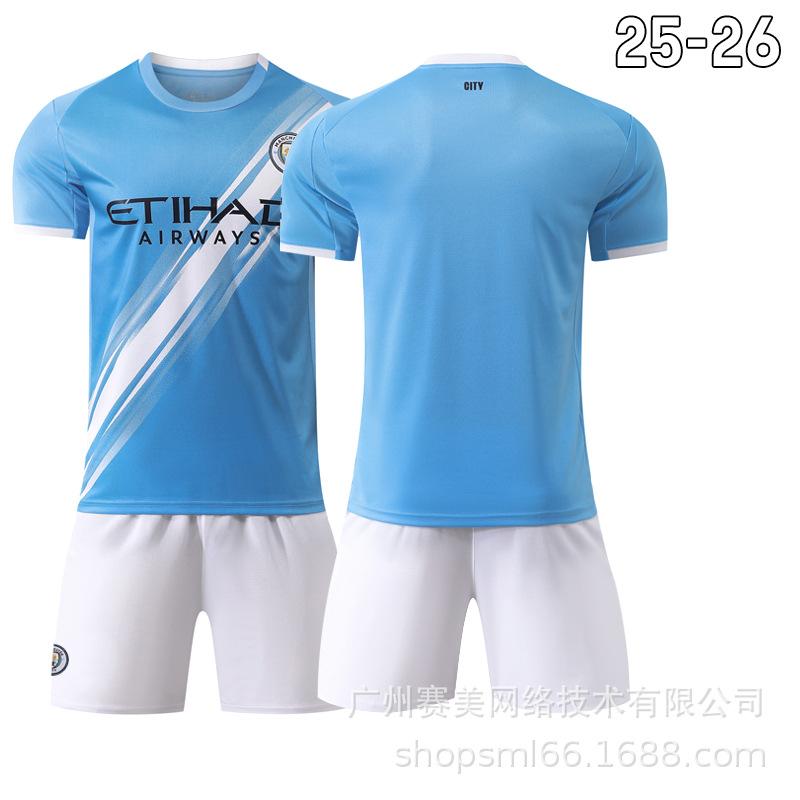 25-26 Manchester City home Champions League No. 9 Haaland football jersey 10 Sherkey 47 Foden 11 Doku children s jersey 16#