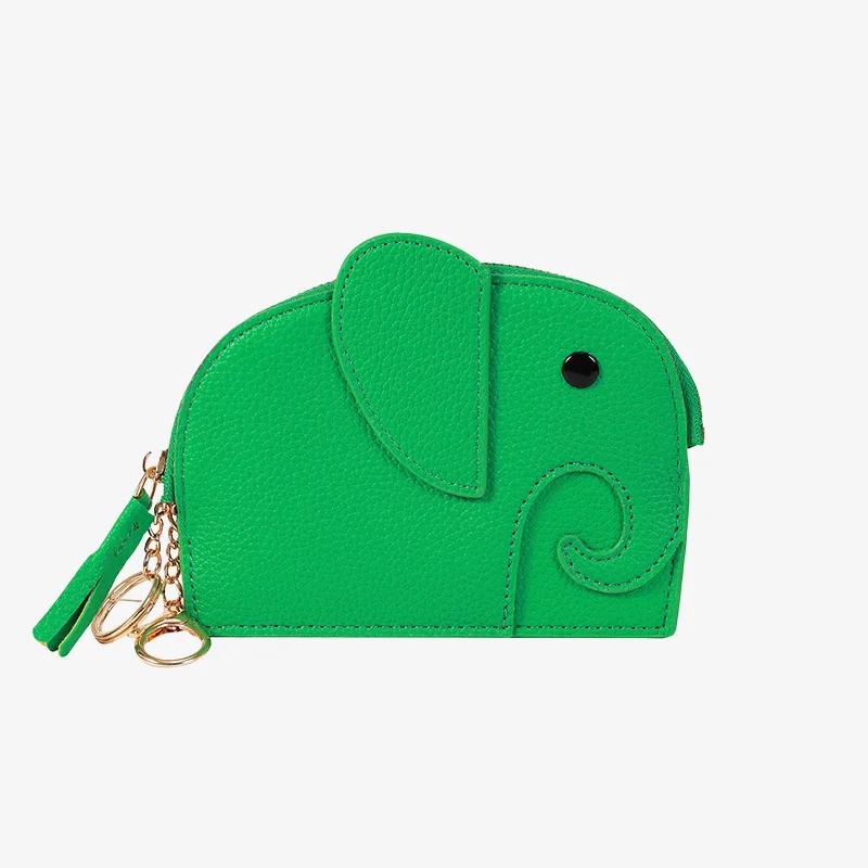 

Милый кошелек в виде слона, сумка для ключей, маленький кошелек в виде животного, женская сумка для монет, милый кошелек для женщин, клатчи, кошельки, мужской кошелек для монет зелёный