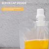 20 pièces Poches Réutilisables Transparentes avec Bec pour Boissons Étanches Sacs Souples en Plastique pour Smoothie Thé Voyage en Randonnée