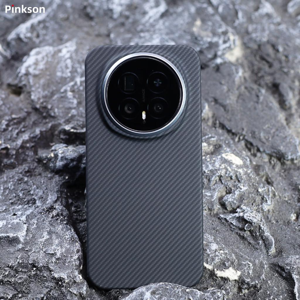 Pinkson Honor Magic8 Case Fine Texture 600D Non-Magnetic Lightweight Kevlar Aramid Carbon Fiber Pattern Cooling Trendy Business Simple Phone Case