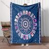 12 Zodiac Card Printed Blanket - Super Soft Bedding Divination Tarot Pattern Lightweight Home Four Season Throw & Shawl Blanket