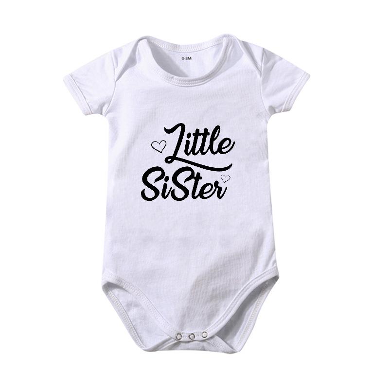 Pure Cotton Baby Onesie & Romper - Summer Big & Little Sister Twins