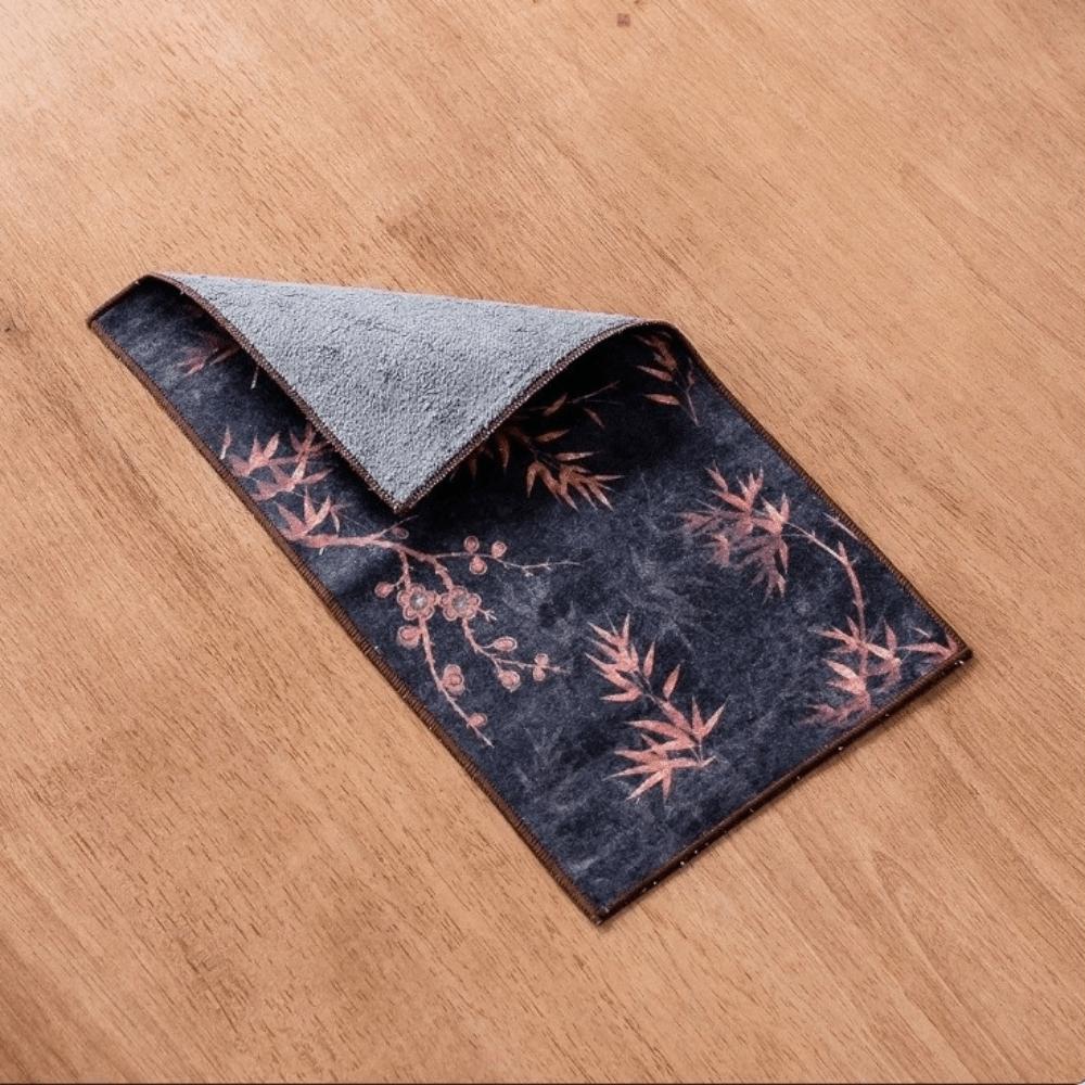 High-end Chinese Painted Suede Thick Tea Towel Hand Towels Super Absorbent Table Mat Coaster Absorbent Towel Placemats Use