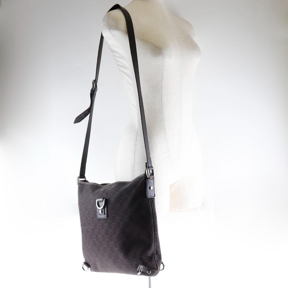 GUCCI Abbey Shoulder Bag 268642 Brown GG canvas Women Used