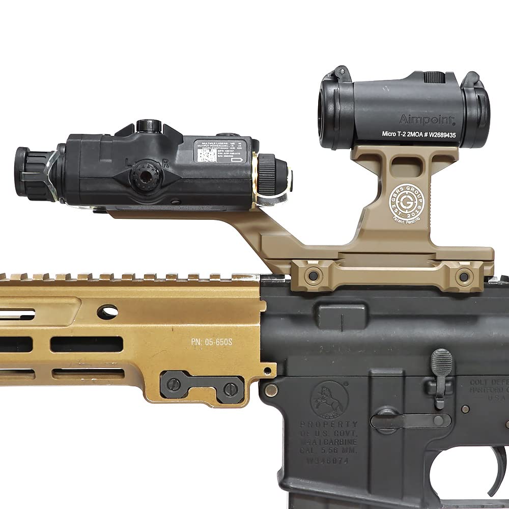 GBRS Group HYDRA Replica Mount for Evolution Gear T1/T2 Dot Sights, Cerakote Finish, Compatible with 2.91-inch Hydra Aiming Devices - DE Dark Earth