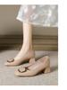 Women's Chunky Heel Low-Cut Work Shoes for Autumn