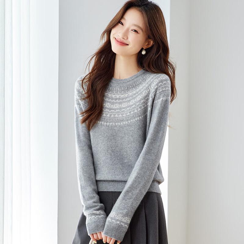 Srcr Women's Fair Isle 100% Cashmere Sweater