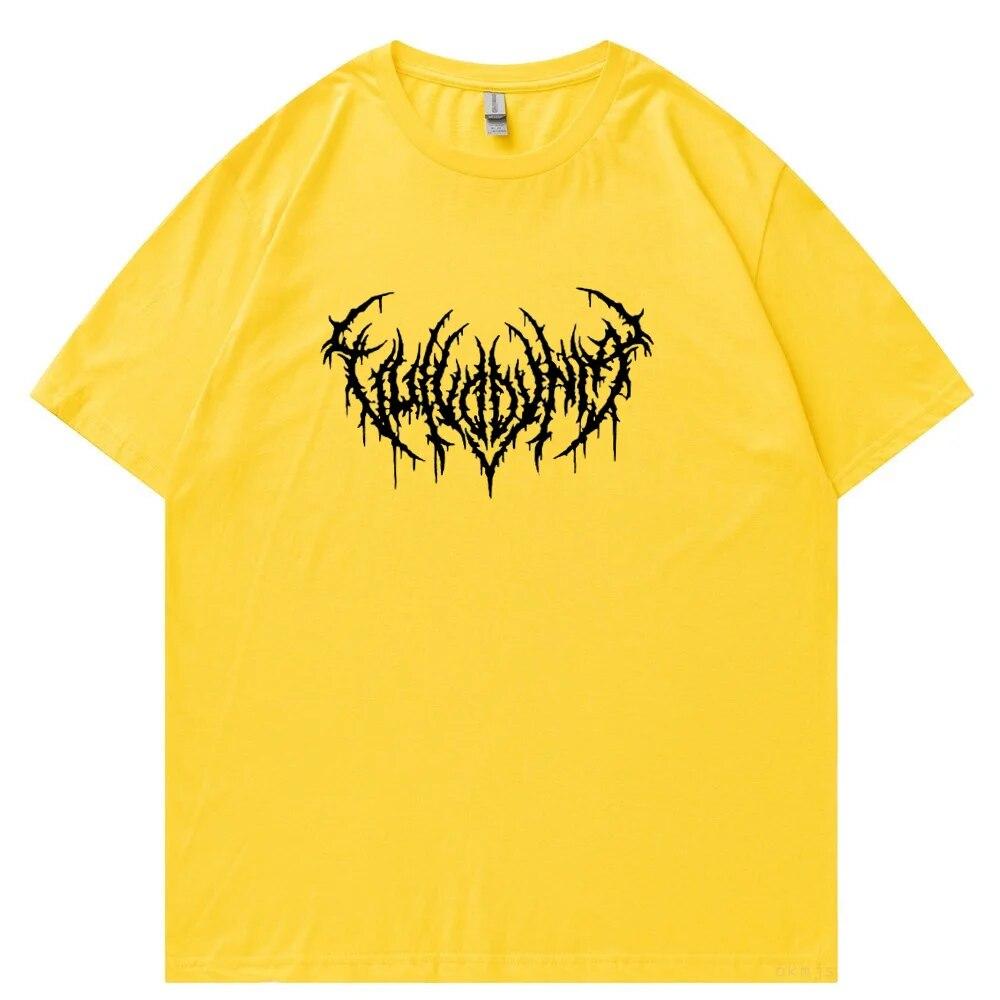 

Футболки унисекс в стиле хип-хоп, готический уличный панк, корейская черная футболка большого размера, топы, футболка с рисунком Harajuku, футболки унисекс WoUnisex 4XL