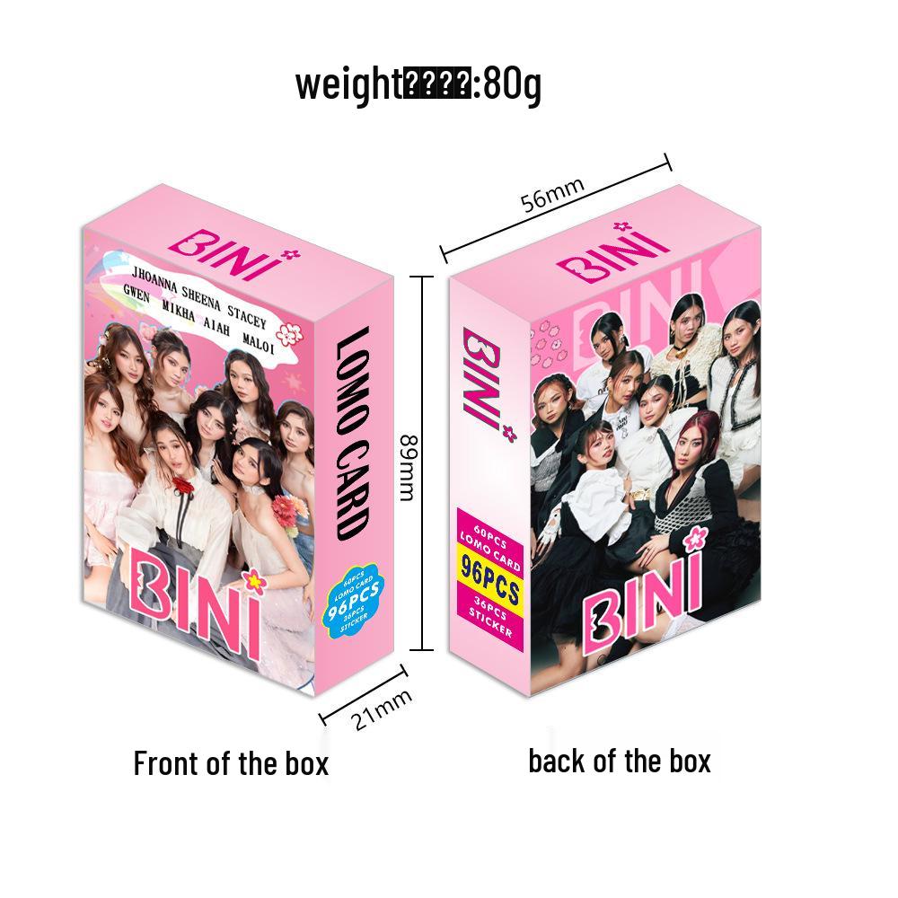 BINI Girl Group Photocards Set - 96pcs Lomo Card Stickers Collection