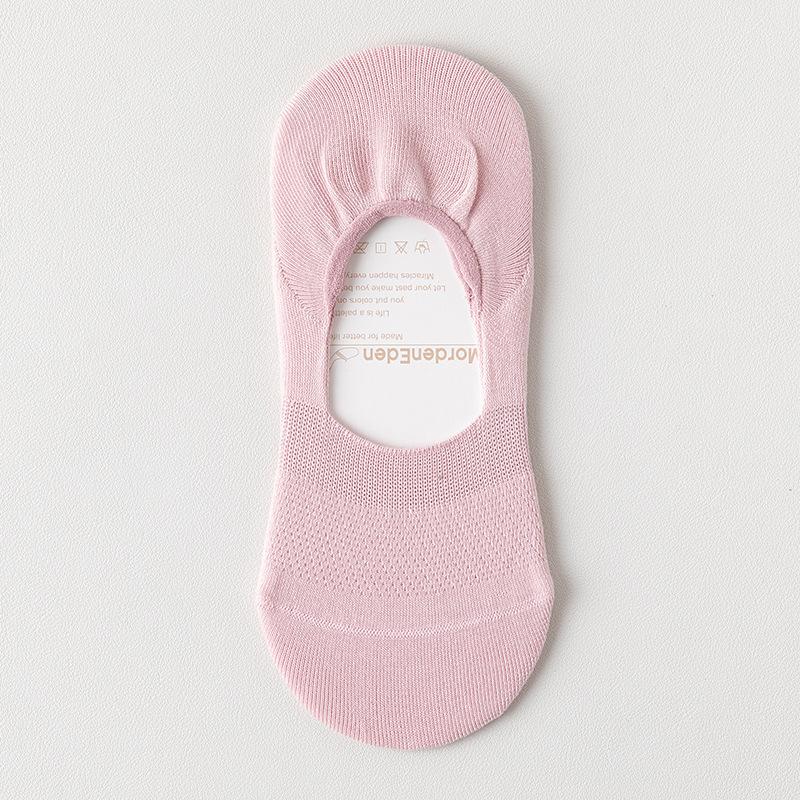 5 Pairs of Women's Spring and Summer Boneless Deodorant Absorbent Invisible Cotton Shallow Mouth Non Slip Socks