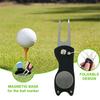 Golf Divot Reparaturwerkzeug Magnetischer Ballmarker Faltbares Green Fork Werkzeug Golf Zubehör Männer Frauen Golfer Enthusiasten Geschenk