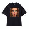 Funny Distressed Doll Face Meme Humor Graphic T Shirts Unisex Women Clothing Fashion Vintage T Shirt Pure Cotton Oversized Tshirts