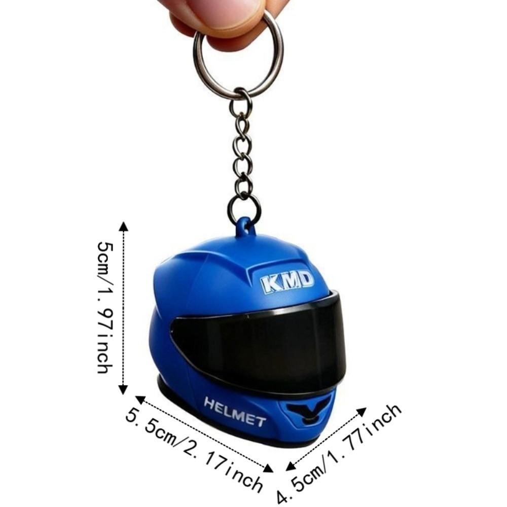 3D Helmet Keyring Light LED Creative Bag Key Pendant Party Favor