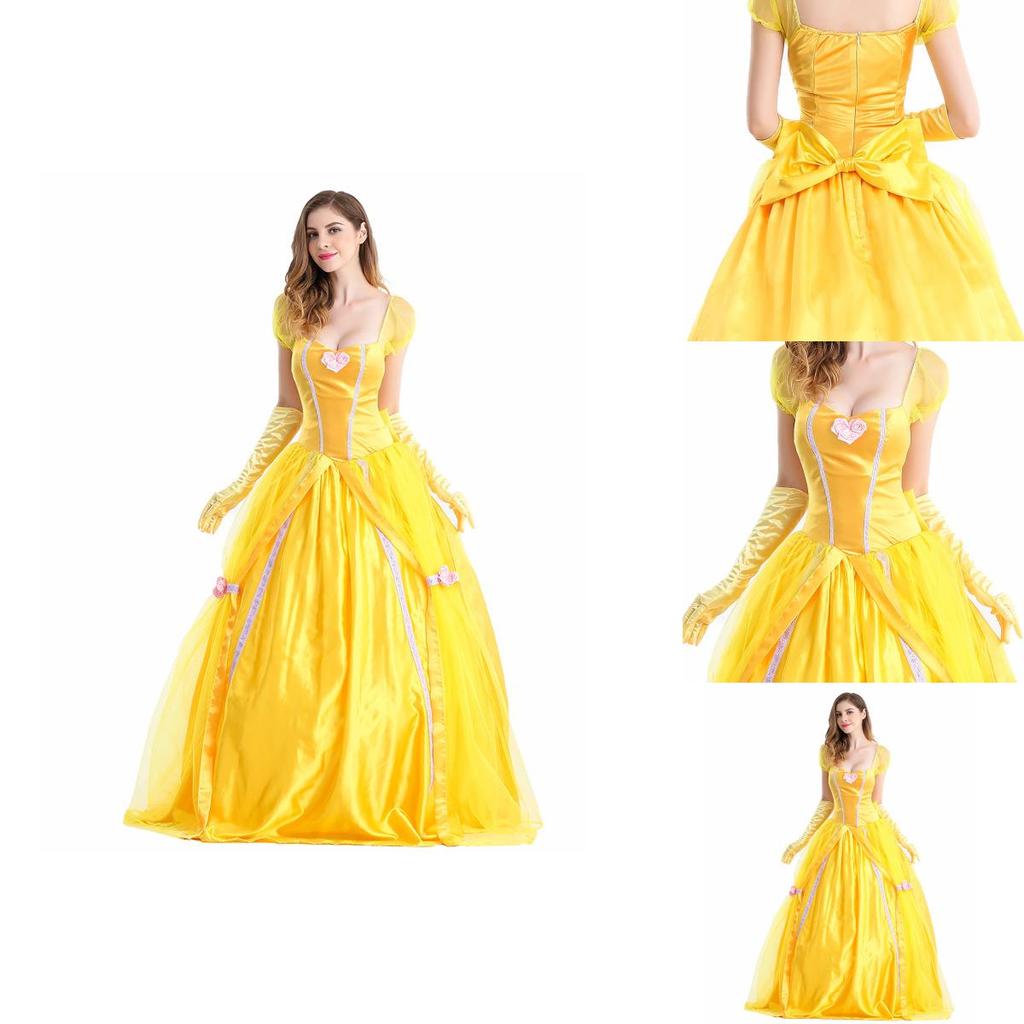 Enchanting Princess Belle Cosplay Fancy Dress For Halloween And Parties