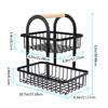 Folding 2 Tiers Countertop Removable Iron Fruit Vegatable Basket Double-layer Bread Snacks Storage Rack