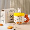High Value Cartoon Miffy Ceramic Cup with Lid for Home Cute Couple Water Cup Gift Box Creative Souvenir Mug