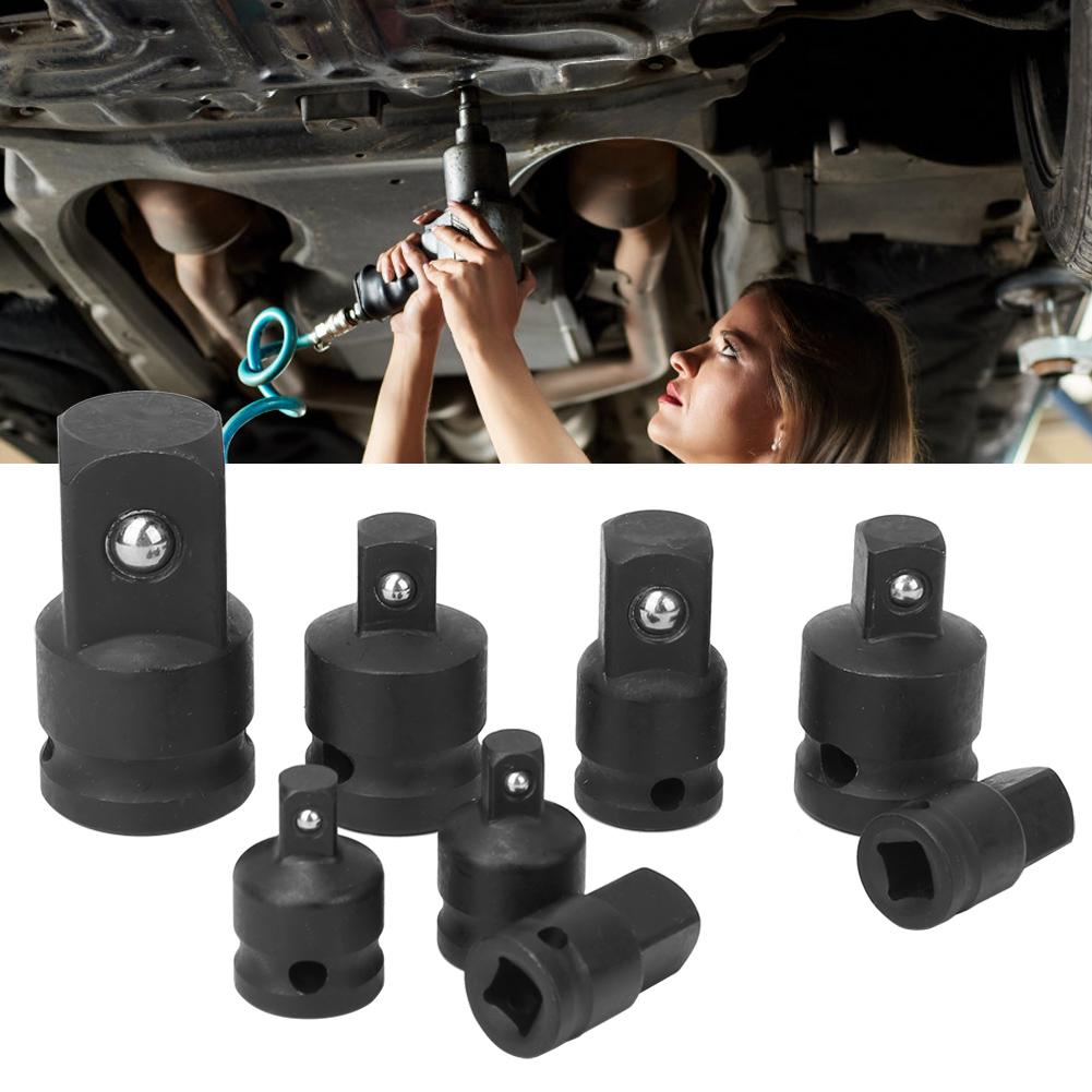 8 Stück Schwarz Stecknussadapter Reduzierstück CRV Schlagschrauber Konverter Set