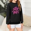 Kids' Long Sleeve Loose Pullover Letter Printed Round Neck Sweatshirt