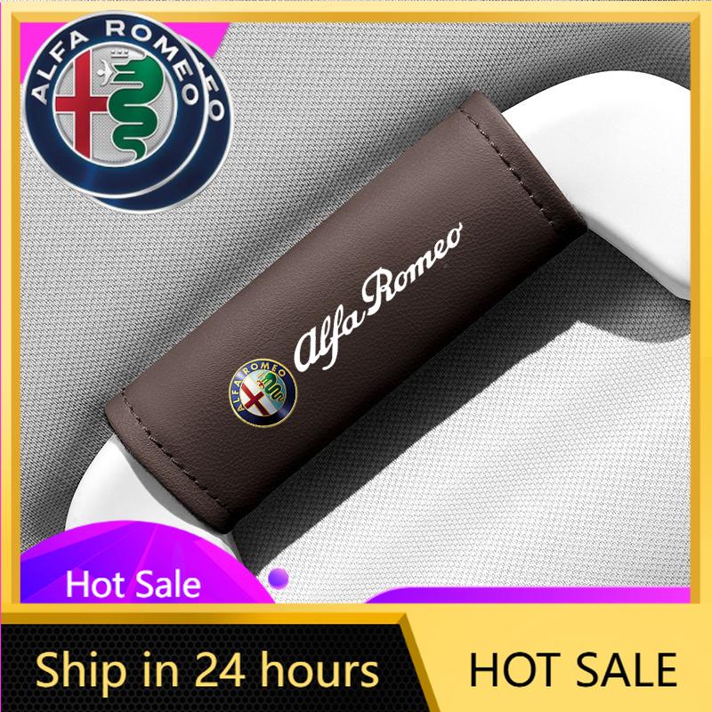 Car Stickers For Alfa Romeo For Alfa Romeo Giulia Stelvio Giulietta 156 159 147 Mito Leather Car Roof Armrest Pull Cover Handle