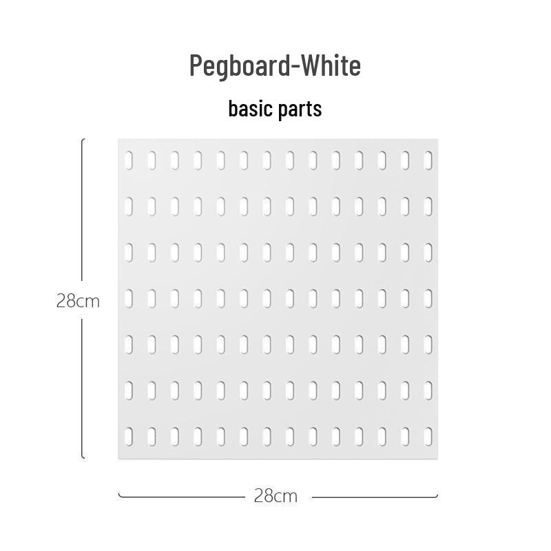 Pegboard Wall Organizer - No-Drill DIY Storage Shelf for Study Room or Desk