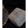 S925 Sterling Silver Clover Diamantové náušnice pro ženy Zajímavý design Zirkonový květ Dlouhé náušnice řetízkové náušnice