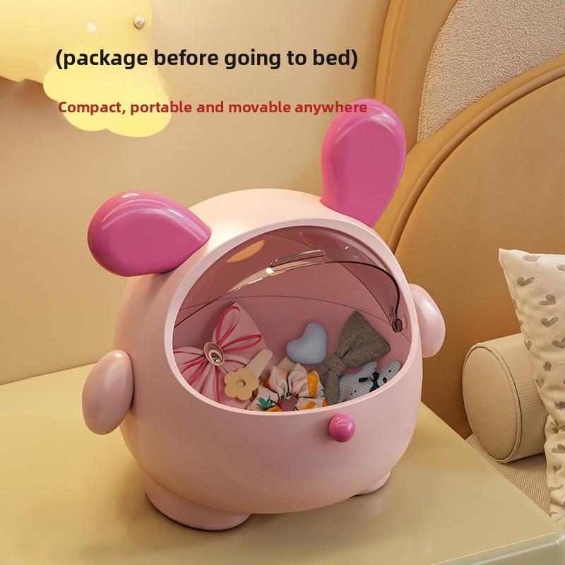 Desktop Storage Box Cartoon Large Capacity Creative Plastic Hairpin Jewelry Mini Premium Hair Accessories Storage Box