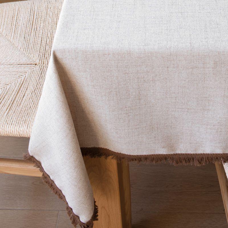 

Solid Fabric Tablecloth Cotton Linen Linen Thickened Plain Simple Table Cloth Modern Coffee Table Rectangular Desk Tablecloth Cotton Cafe Edge-Tablecloth Other Length