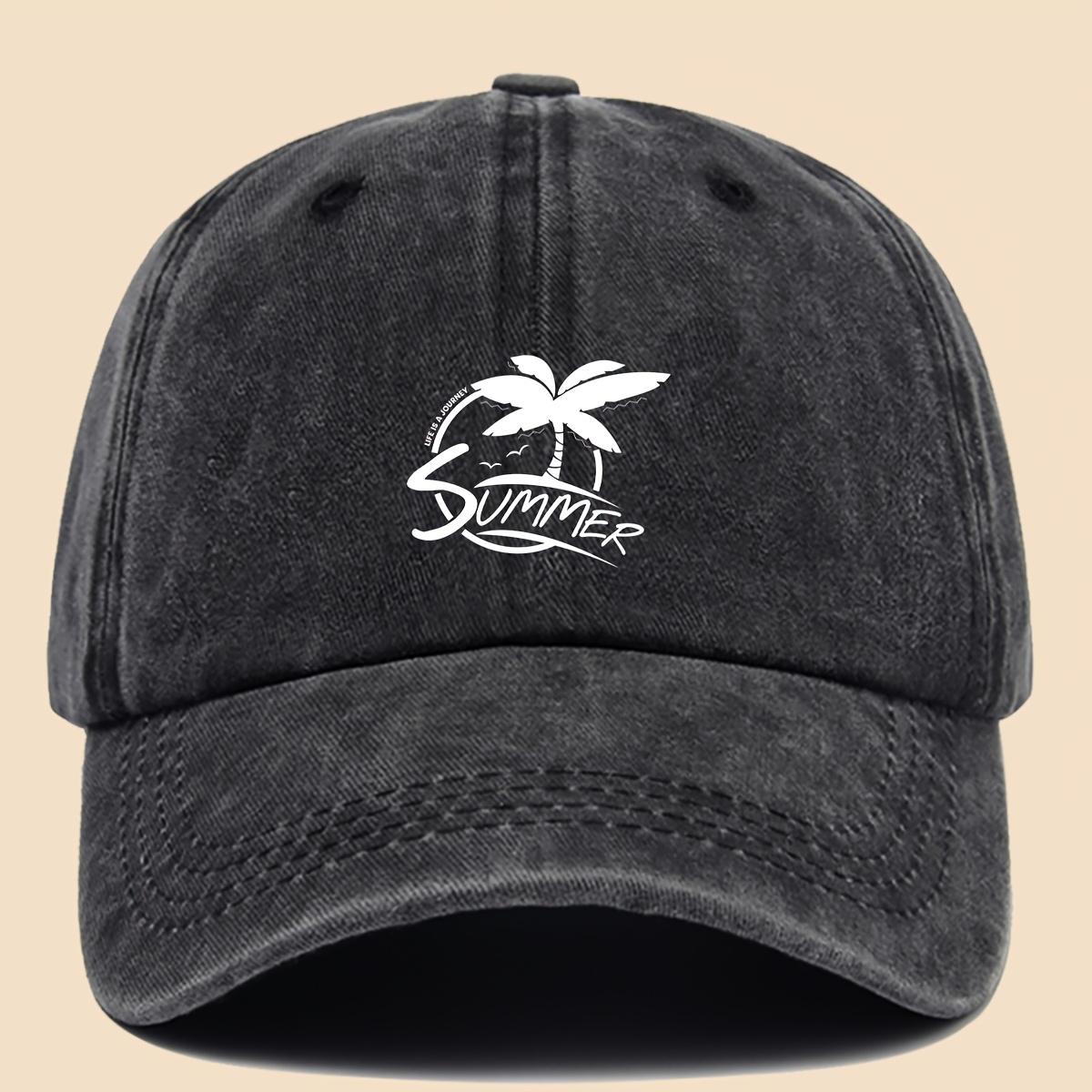 Fashionable unisex baseball cap retro washed style couple skateboard cap чёрный