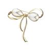 Versatile Pearl Bow Brooch Femininity Anti-Light Retro Corsage Accessories Cardigan Buckle Clothing