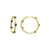Boucles D'oreilles - LUXENTER - Oiza - Argent 925 - Zirconium Émeraude - Or 18k