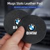 2025 Car Carbon Leathe Coasters Pads  Centre Console Cup Non-Slip Mats For BMW E30 E34 E36 E39 E46 E52 E53 E60 E61 E62 E70 E