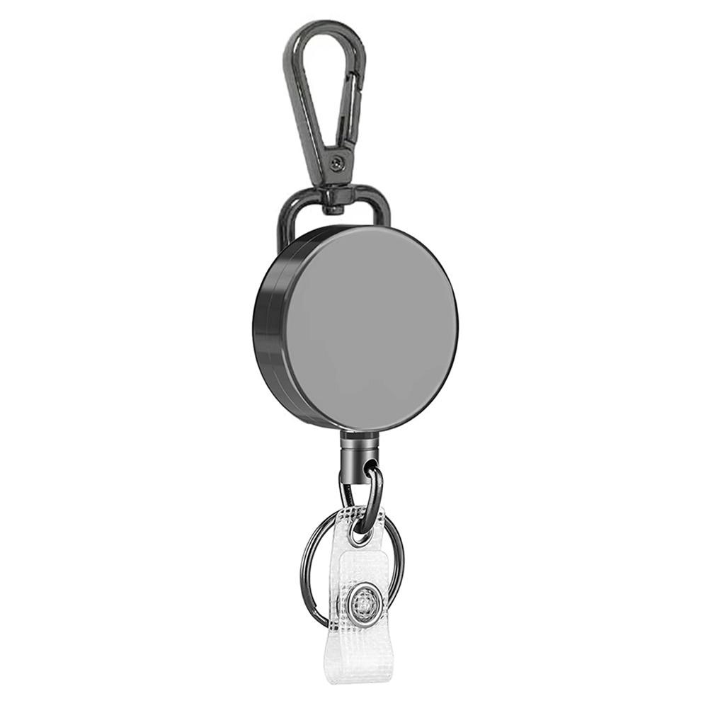 Tragbarer Metall-Zugspulen-Karabiner Einziehbarer Anti-Verlust-Ausweisspulen-Clip Einbruchsichere Kette Organizer Outdoor