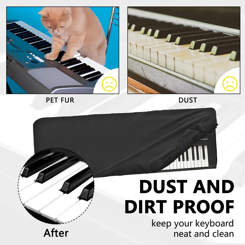 Musiin Premium Chinlon Keyboard Dust Cover Compatible with Yamaha provides full cover an essential accessory for your - PSR-EW425, protection,