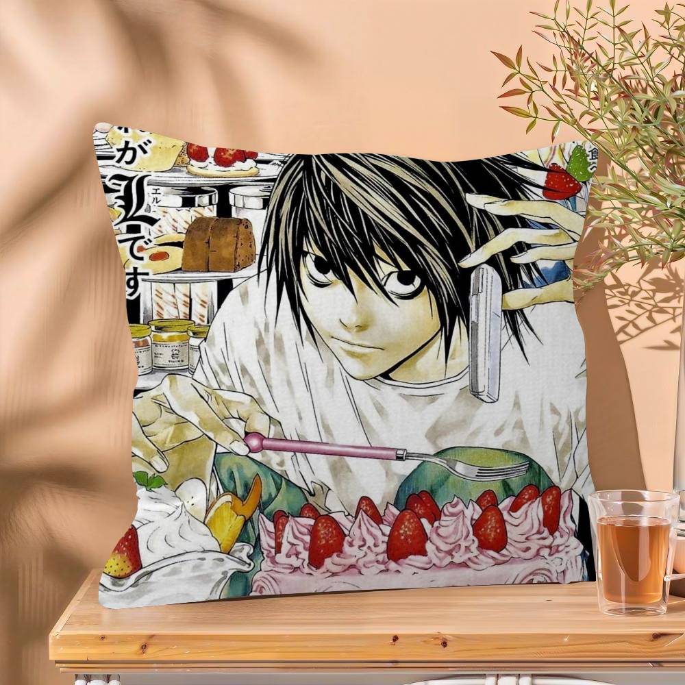1PC Aanime Death Note  Cushion Cover Car Throw Pillow Case For Sofa Car Christmas Gift