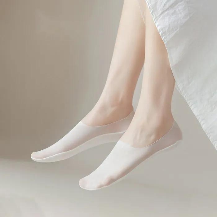 Non-slip Skin Fake Socks 2P+2P