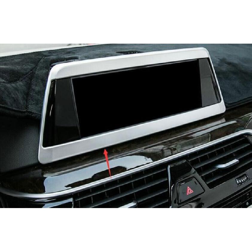 ABS Silver Inner Navigation GPS Screen Cover Trim For BMW 5 Series G30 2018-