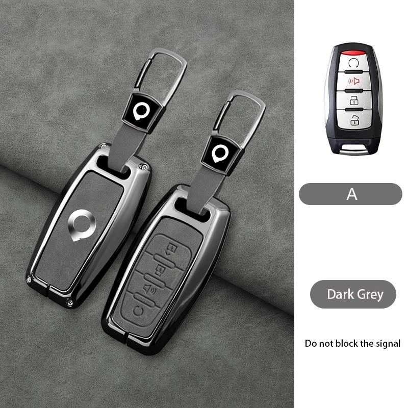 Zinc Alloy Genuine Leather Auto Smart Key Fob Cover Case Fit For Great Wall Cannon Series Power H6 Series Cannon Series P Series M4 Hover Series