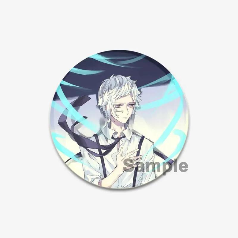 32/44/58mm Bungo Stray Dogs Pin Agency Atsushi Nakajima Dazai Osamu Soft Button Decorative Handmade Hat Badge Gift Accessory