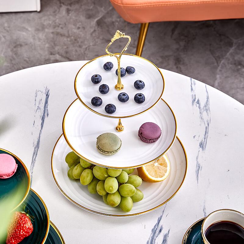 YIJUKECrown 3-Tier Dessert & Snack Plate