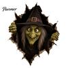 Festive Room Wall Accents 3D Break-in Halloween Sticker, Realistic Haunted House Decal, Removable Horror Theme Photo Background PVC Mural for